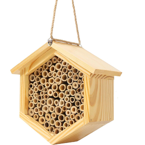 Japanese Simple Wooden <strong>Insect</strong> House, Outdoor Garden Small Decorated Bee <strong>Nest</strong>, Outdoor Rope Combination Decorated Bee Hive - Product Image 1
