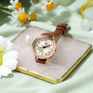 Vintage Design Small Dial Light Luxury Artistic Leather Strap Waterproof Quartz Women's <b>Watch</b> - Product Image 1