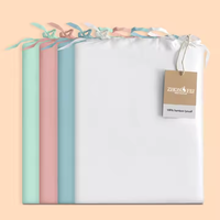 Vente en gros 300 fils de soie naturelle douce et écologique en fibre de bambou biologique OEKO-TEX feuille de bambou ensemble de literie en bambou