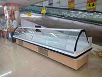 Deli boîtier ouvert vitrine de refroidisseur de viande affichage coulissant peinture brune acier verre porte personnalisée R290 1 an refroidissement à froid par air