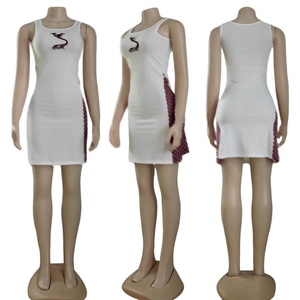 Vestido Mini Sexy de Verano para Mujer, Marca Famosa 2025, Cuello Redondo, Sin Mangas, Diseño Estampado, Elegante, de Lujo, Casual - Product Image 5