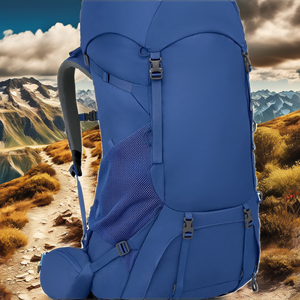 Sac à dos de randonnée pour hommes, capacité 50-70L, en polyester avec doublure en nylon, fermeture à boucle, bretelles, vente en gros, personnalisable - Product Image 2