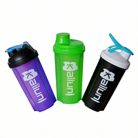 Shaker à protéines à deux sections avec logo personnalisé, écologique, durable, bouteille d'entraînement pour l'escalade, pour complément nutritionnel