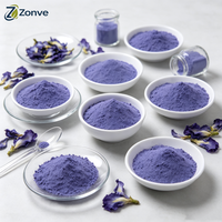 Poudre de fleur de pois papillon bleu pur de qualité alimentaire et cosmétique pour boissons changeantes de couleur et masques de soin