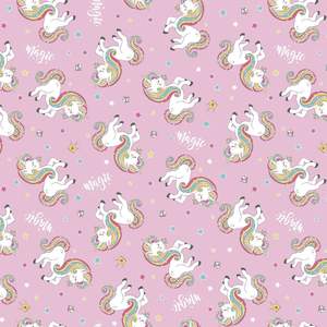 Juego de Sábanas con Estampado de Unicornio, 100% Algodón, Tamaño Francés, Incluye Funda de Almohada - Product Image 3