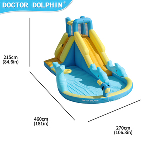 Doctor Dolphin Moon Bounce House Castillo inflable <span class=keywords><strong>Parque</strong></span> temático <span class=keywords><strong>con</strong></span> pistola de agua en el interior de China Fábrica de casas de salto inflables - Product Image 3