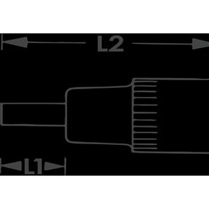 VIGOR Douille de tournevis pour vis à six pans intérieurs ∙ V6158 ∙ 3/8 pouce (10mm) carré, creux ∙ Profil à six pans intérieurs ∙ Taille 7 m - Product Image 2
