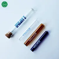 Kunden spezifische Logo farben Reagenzglas aus rundem Glas mit Kork für Süßigkeiten verpackungen