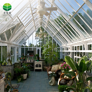 Terraza de Cristal Templado Aislante para las Cuatro Estaciones, Solárium de Cristal Transparente con Marco de Aluminio - Product Image 3