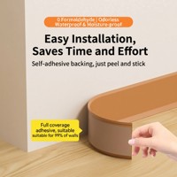 Plinthe en PVC pour escalier, cadre de porte, plafond, moulure murale et de sol, étanche, facile à découper, 25M/Rouleau