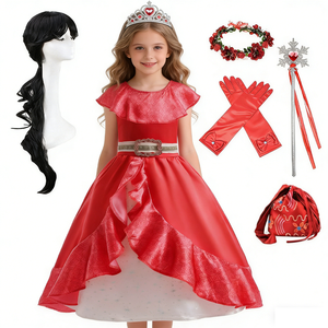 Vestito da Principessa per Bambine, Costume Regina delle Nevi Elsa <span class=keywords><strong>Anna</strong></span>, Abito Luminoso per Giochi di Ruolo, Festa di Natale - Product Image 4
