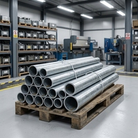 Tuyau d'acier rond prégalvanisé non allié DX51D Z40-275g/m² / AZ30-AZ40, mini-éclaté, chromé, légèrement huilé, laminé à froid