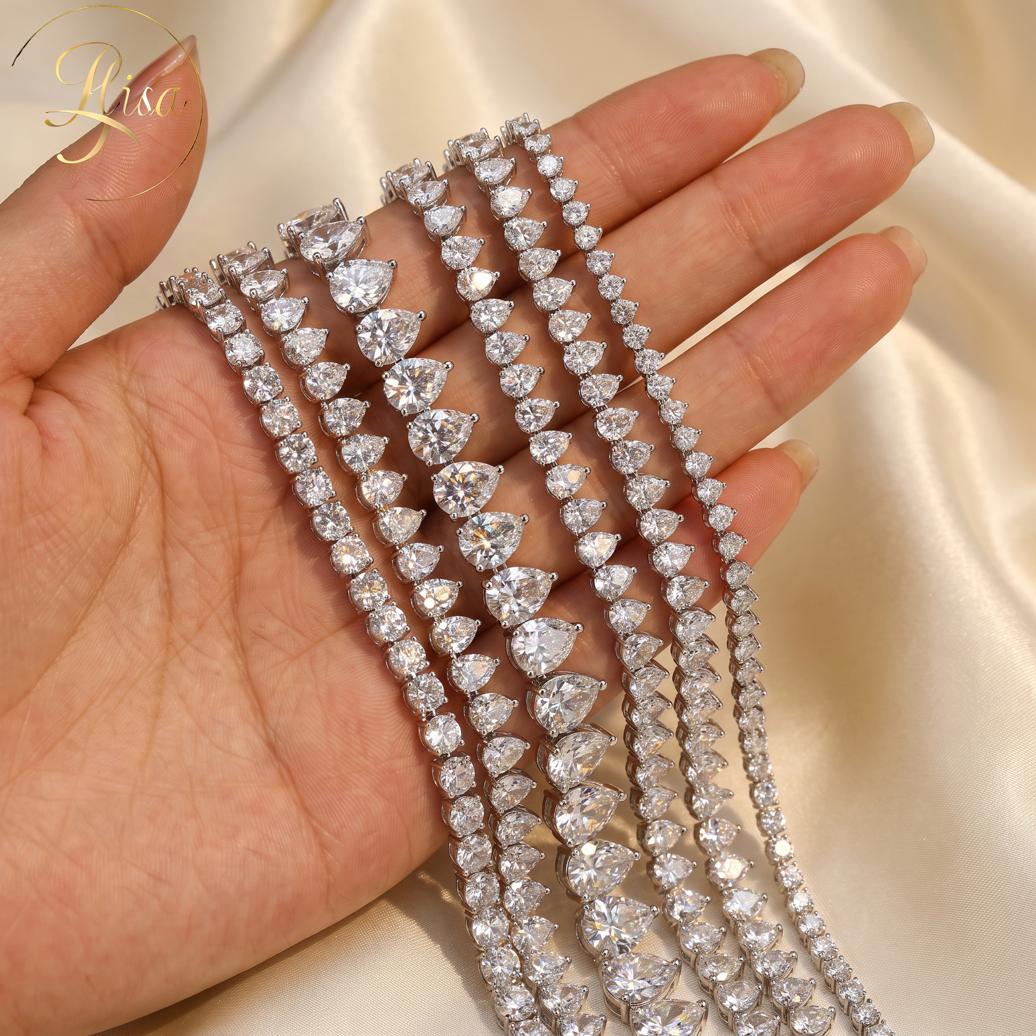 Pear Cut Tennis Bracelet 2