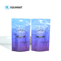 Impression Logo Grade Écologique Mat Découpé Auto-scellant Petit Stockage Ziplock Stand up Pouch Sac D'emballage Alimentaire