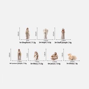 Miniature Nativity Ornaments Hand-painted <strong>Resin</strong> <strong>Figurines</strong> for Desktop and Micro Landscape Decor Religious Gift - Product Image 6