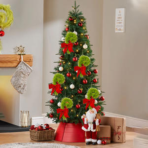 Arbre de Noël festif de 23cm, ornements suspendus, décorations de centre commercial avec sac d'emballage, arrangement élégant pour arbre de Noël - Product Image 2