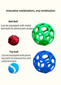 Kingtale Squeaky Balls <span class=keywords><strong>para</strong></span> perros Small Fetch Balls Masticar pelota de goma <span class=keywords><strong>para</strong></span> perros <span class=keywords><strong>roedores</strong></span> con picos - Product Image 4