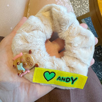 Mode filles Pastel arc cheveux corde Kawaii belle ours blanc chien en peluche anneau de cheveux Pastel Cosplay bandeau dames cheveux accessoires