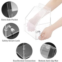 Boîtes de dons transparentes en acrylique, urne à suggestions avec serrure