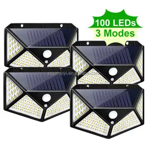 100 LED Solar Light Outdoor Solar Lamp Powered Sunlight Waterproof PIR Motion Sensor Light for Garden Decoration