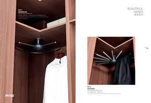 Hot Bán 360 Độ Xoay Top Gắn Quần Áo Móc Áo Cao Cấp Tủ Quần Áo Phụ Kiện Phần Cứng Cho Hiệu Quả Lưu Trữ - Product Image 5