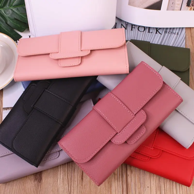 High Quality Wallet Women Leather Pu Leather Small Wallet For Women Wholesale Candy Color Women Purse Wallet