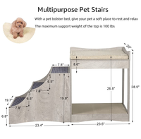 Etagen bett für Haustiere mit abnehmbarer Treppe, mehrstufiges Bett für Hunde und Katzen, Fenster barsch mit Kissen und Kratz kissen für den Innenbereich