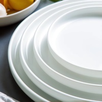 Assiettes plates en porcelaine fine, assiettes à steak et à pizza en céramique, assiettes de présentation blanches pour mariage