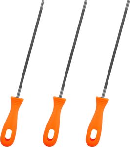 Kit de limas de motosierra eléctrica limas redondas de acero de mano con mango <span class=keywords><strong>para</strong></span> afilado de motosierra 5/32 7/32 <span class=keywords><strong>3</strong></span>/16 pulgadas - Product Image 2