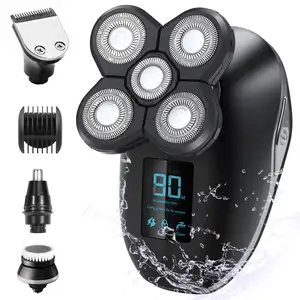 Rasoir électrique multifonction pour hommes, pour le visage, étanche, Rechargeable, outil de toilettage de la barbe,