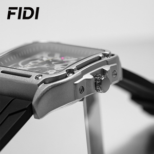 FIDI Mens Square <b>Skeleton</b> <b>Automatic</b> <b>Watch</b> 3ATM Waterproof Sport Luxury Silicone Strap Mechanical Wristwatch For Men - Product Image 5