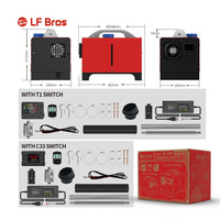 LF Bros pemanas Diesel semua dalam satu, pemanas Diesel 5kW 12V/24v220V Model horisontal tua, pemanas parkir udara truk Luar Ruangan di hari dingin