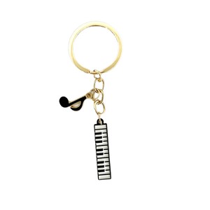 Llavero de instrumento musical con nota de piano esmaltada, colgante decorativo para mochila de estudiante, bonito llavero musical femenino - Product Image 6