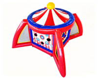 Stand de jeu gonflable classique d'extérieur, jeu de lancer d'anneaux double face + XOXO Tic Tac Toe, en PVC, pour 4 à 8 personnes, capacité supérieure à 500 kg