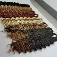 Extensions de cheveux synthétiques à tresser de 20 pouces, type Luna Curl Deep Wave, teintes, en fibre haute température, pour tresses au crochet