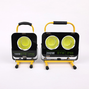Projecteur rechargeable Byw 100W 200W LED pour extérieur, camping, pêche, IP66, haute luminosité - Product Image 1