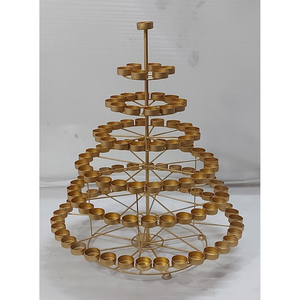 Bougeoirs en métal à prix d'usine avec bougeoirs conçus à la main en forme d'arbre de Noël - Product Image 1