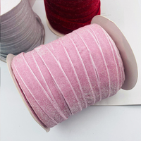 Ruban en velours pailleté multicolore de luxe E-Magic, flocage scintillant simple face pour nœuds de cheveux DIY et emballage cadeau de Noël