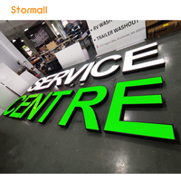 Panneaux de construction Extérieur Extérieur Grandes lettres éclairées Signalisation 3D Lumière LED personnalisée Logo de marque publicitaire en acier inoxydable