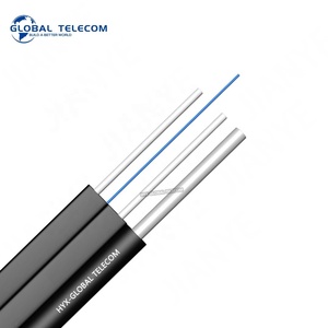 Cable de Fibra Óptica para Exteriores GJYXFCH de 1 y 2 Núcleos con 3 Hilos de Acero, G652D G657A1 G657A2 LSZH, Cable de Fibra Óptica FTTH - Product Image 1