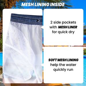 Shorts et caleçons de bain une pièce pour hommes, personnalisés, de haute qualité, avec doublure boxer, motif floral/lettres, grandes tailles, vêtements de plage - Product Image 5