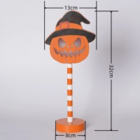 Decorazioni per Feste di Halloween, Luci Notturne LED per il Festival dei Fantasmi, Lanterne Decorative in Legno a Forma di Zucca, Teschio e Fantasma