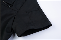 Vêtements de travail de chef Qualité supérieure Unisexe Restaurant Vêtements de travail à manches courtes Polyester Coton Chef Uniforme avec tablier et veste