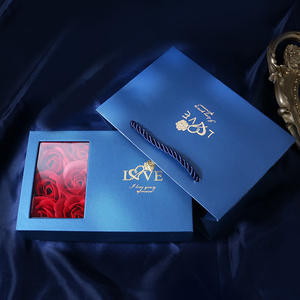 Rose Rectangle <b>Gift</b> <b>Box</b> 6 Roses <b>Earring</b> Ring Bracelet Necklace Jewelry Packaging Valentine's Day - Product Image 3