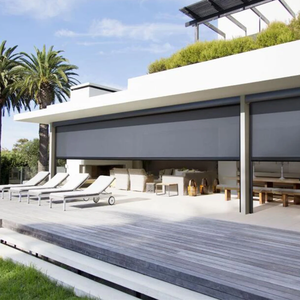 Điện cơ giới Wifi điều khiển thông minh ngoài trời dây kéo rèm cuốn cho pergola khối UV ánh sáng kích thước lớn ngoài trời con lăn Shades - Product Image 3