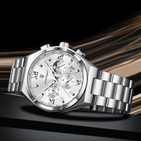 Montre pour homme Poedagar 688, chronographe de luxe, montres à quartz, Relojes Hombre, étanche, lumineuse, en acier inoxydable, montre-bracelet pour homme