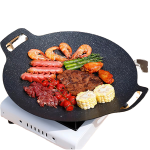 Plancha de barbecue en métal pour l'extérieur et l'intérieur avec plaque chauffante sans fumée résistante à la chaleur pour barbecue et friture - Product Image 1