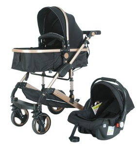Poussette de voyage 3-en-1 convertible en berceau pour bébé et poussette pour tout-petit, avec cadre en aluminium amortissant les chocs et siège réglable - Product Image 4