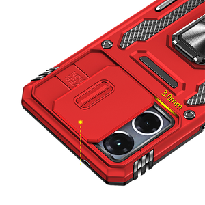 Oppo Reno <span class=keywords><strong>7</strong></span> Pro 4G coque de téléphone anneau rotatif armure conception PC matériel bouton couverture Mobile fenêtre poussoir <span class=keywords><strong>Protection</strong></span> anti-empreintes digitales - Product Image 4