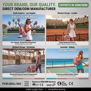 OEM Custom Dusty Rose Women Pickleball Bag Waterproof Large Capacity <b>Backpack</b> with Anti-Odor Shoe Compartment 2 Racket Slots - Product Image 6